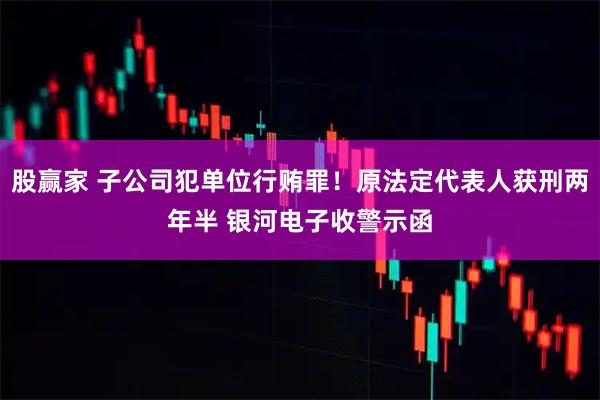 股赢家 子公司犯单位行贿罪！原法定代表人获刑两年半 银河电子收警示函